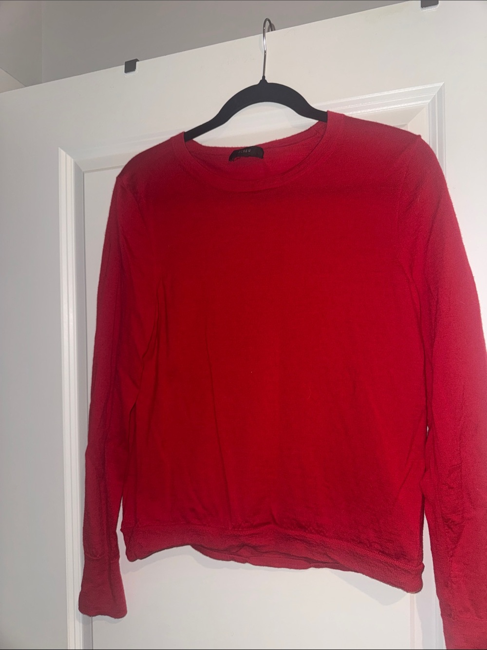 J. Crew Red Crewneck Sweater